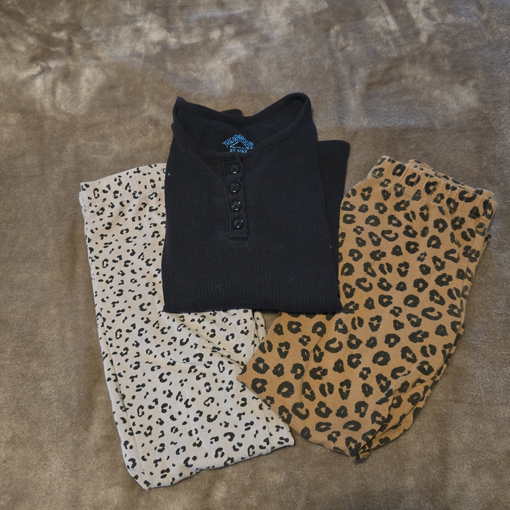 H&M Brown Leopard Print Pants